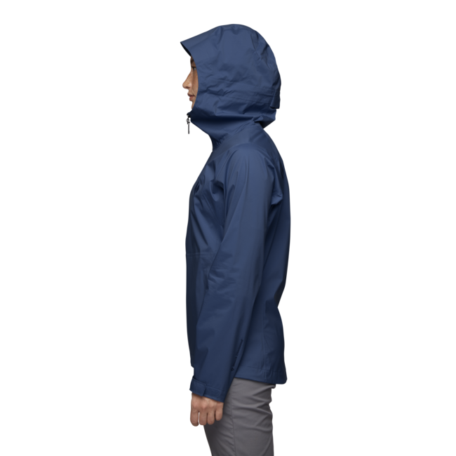 Black Diamond Women's Stormline Stretch Rain Shell, Ink Blue