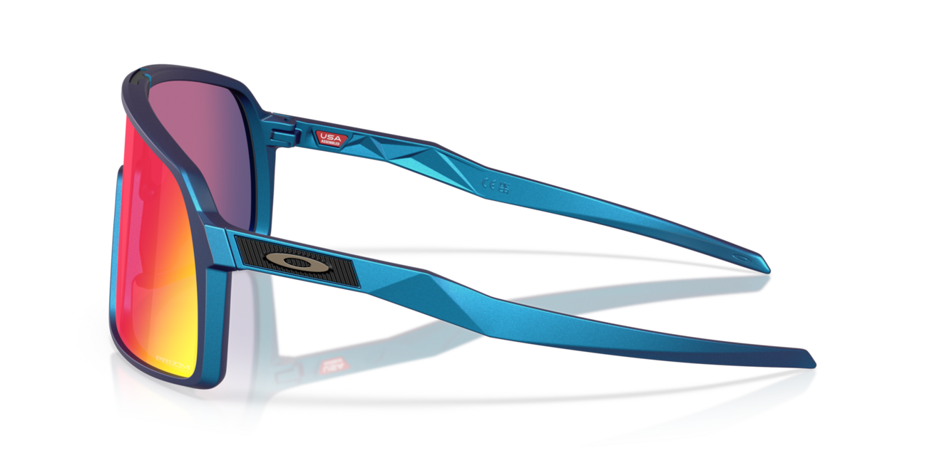 Oakley Sutro Sunglasses, Matte Cyan/Blue Colorshift Frame, Prizm Road Steel Lenses
