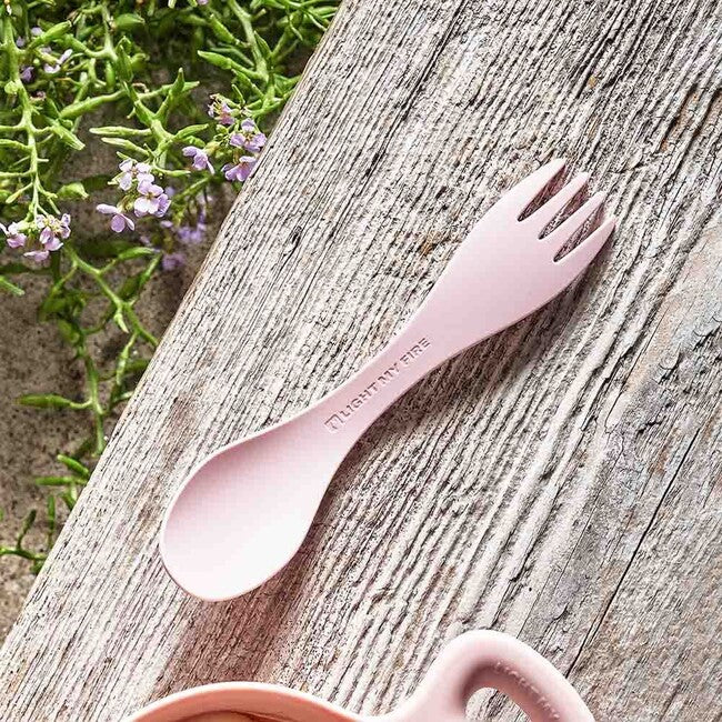 LIGHT MY FIRE Multifunctional Spork Little 2-pack, Green/Cream