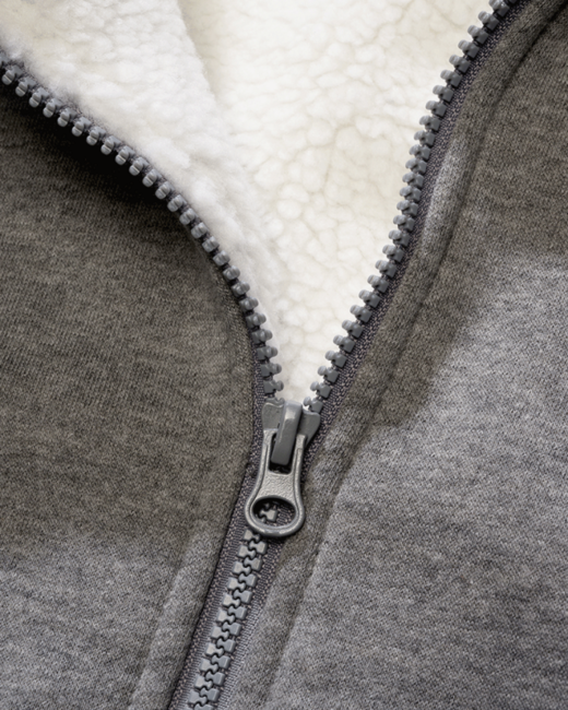 Brandit Men's Sweatjacket Teddylining Hoodie, Dark Grey Melange