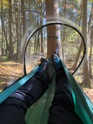 Origin Outdoors Hammock with Mosquito Net, Green