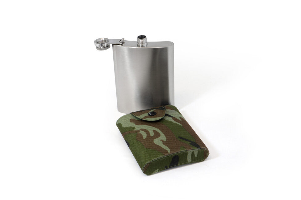 Origin Outdoors Classic Flask 227 ml with Belt Pouch, Camo