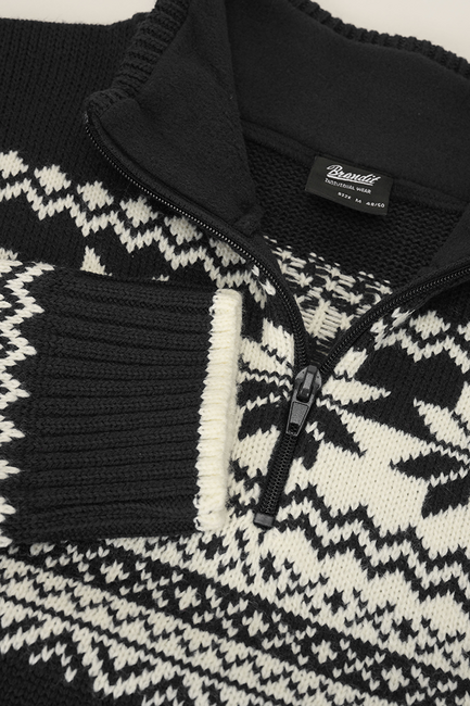 Brandit Norwegian Troyer Sweater, Black