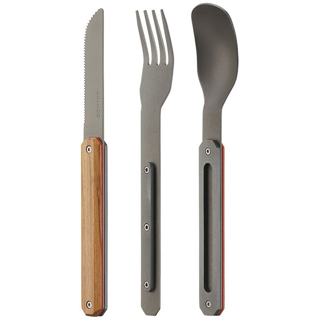 Akinod A01T00001 Cutlery Set 12h34, Olive Wood