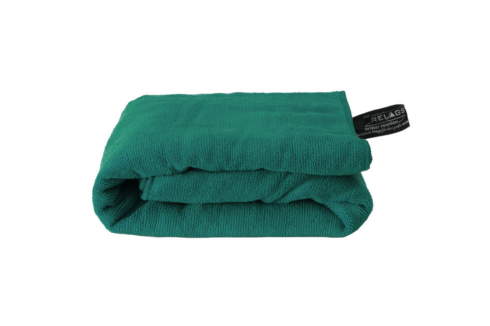 BasicNature Terry Towel 75 x 150 cm Ocean Green with Pouch