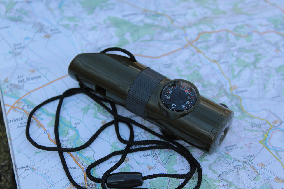 Mil-Tec Signaling Whistle 6in1, Olive