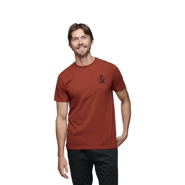 Black Diamond Boulder Men's Short Sleeve Shirt, Burnt Sienna