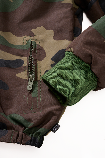 Brandit Kids Frontzip Windbreaker Jacket, Woodland