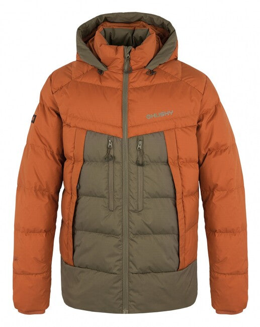 HUSKY Durra men's down jacket, brown/khaki