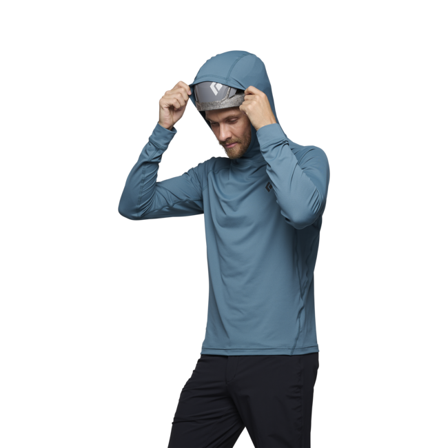Black Diamond Alpenglow Women's Men's Hoodie, Creek Blue