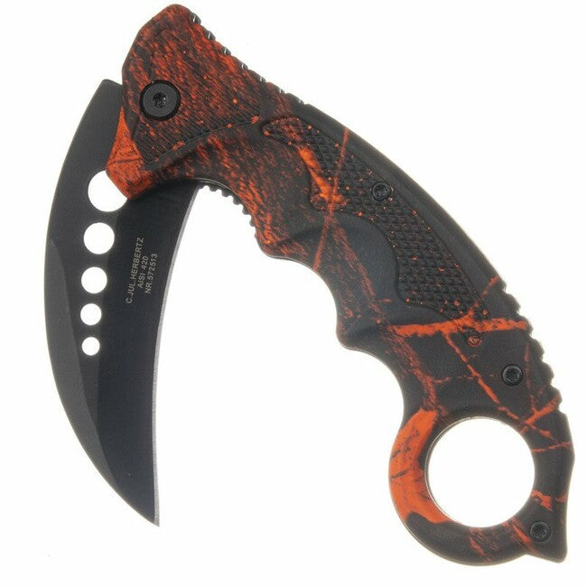Herbertz Pocket Knife 8 cm, Red-Black, Polymer