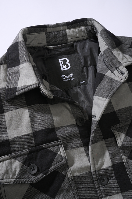 Brandit Lumber Jacket, Black/Charcoal