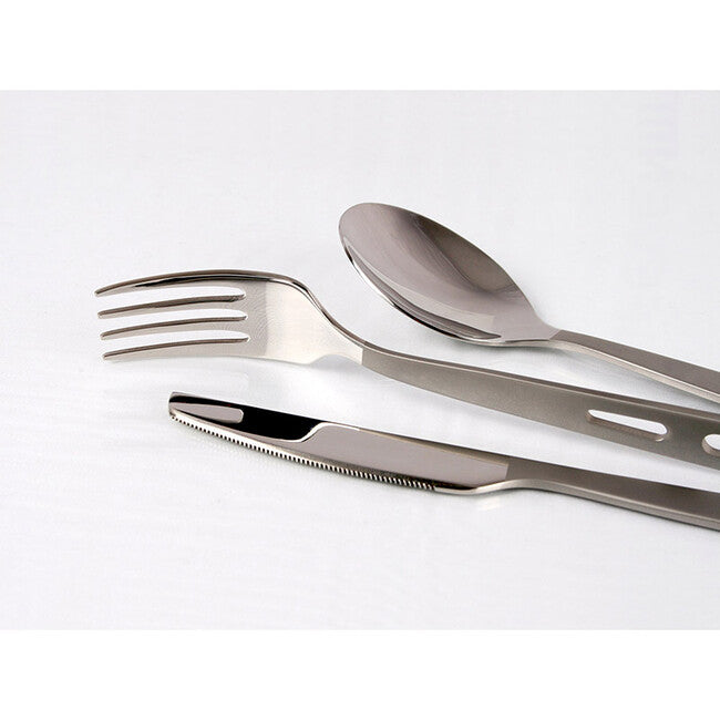 Lifeventure Tourist Cutlery Set Knife Fork Spoon Set - Basic