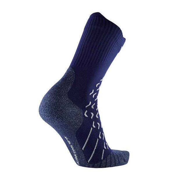Therm-ic High Socks, Blue/White