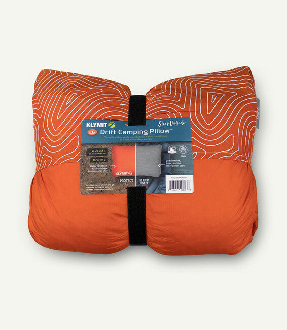 Klymit Drift Pillow Travel Pillow Large, Orange