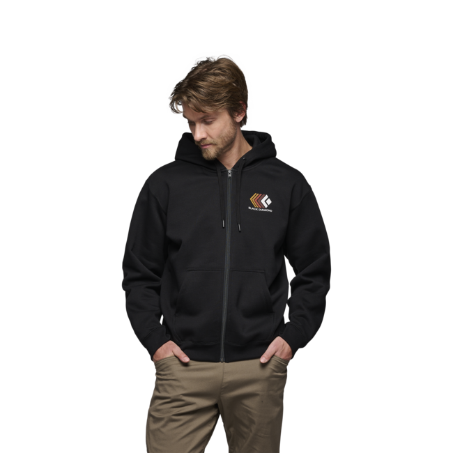Black Diamond Faded Women's Men's Fleece Hoodie, Black