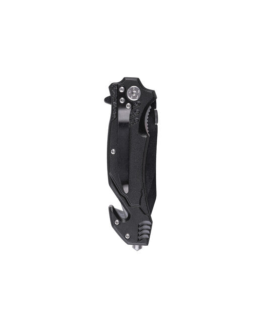 Mil-Tec One-Handed Knife Firefighter, Black