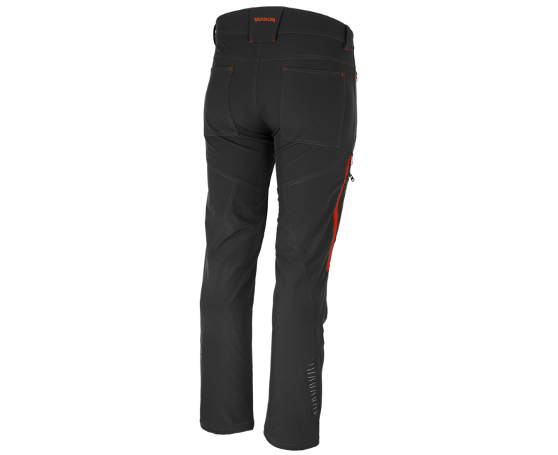 BENNON Force Softshell Pants, Black/Red