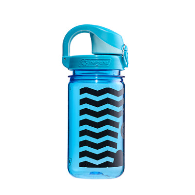Nalgene Grip-n-Gulp Sustain Kids Water Bottle, Blue Owl, 0.35L
