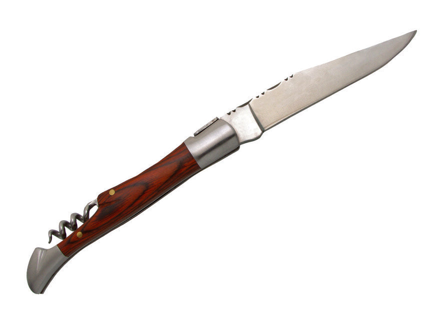 Laguiole DUB039 Folding Knife, 12cm Blade, Stainless Steel 420, Brown Handle