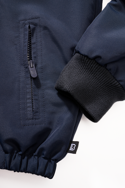 Brandit Kids Frontzip Windbreaker Jacket, Navy Blue