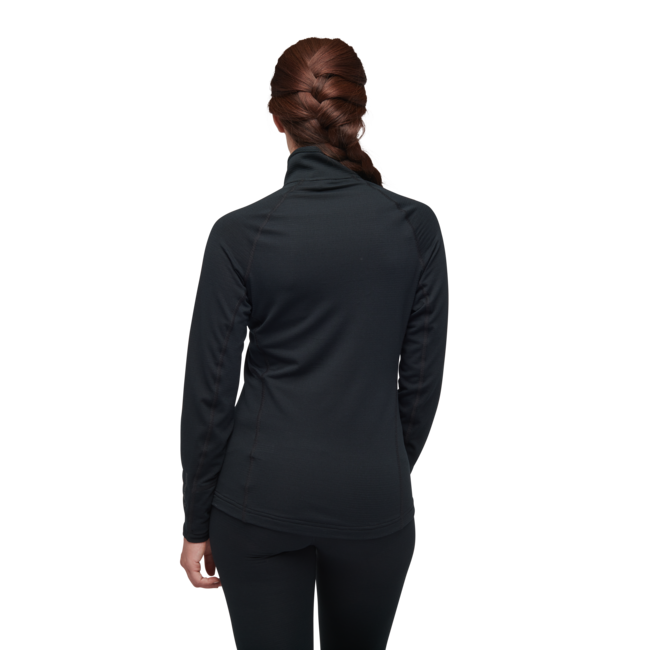 Black Diamond Coefficient Lt Women's Long Sleeve Zip Shirt, Black