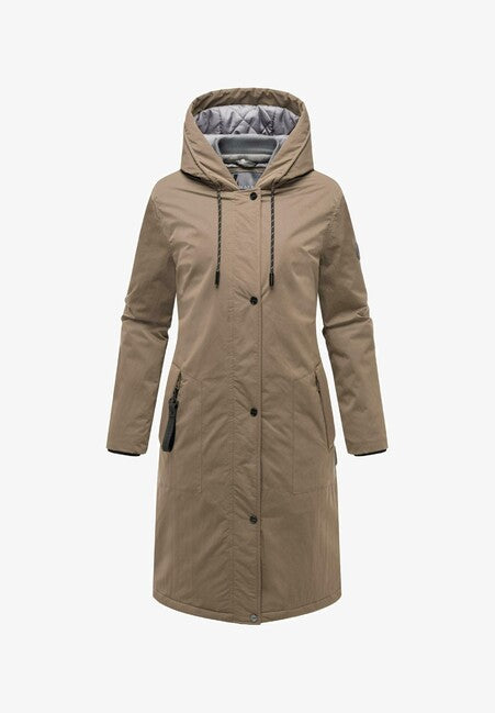 Marikoo Ledalaa Women's Winter Parka with Hood, Stone Brown