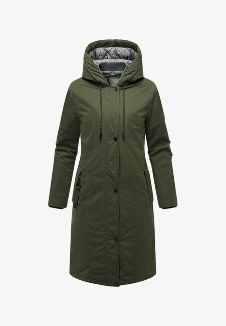 Marikoo Ledalaa Women's Winter Parka with Hood, Dark Olive