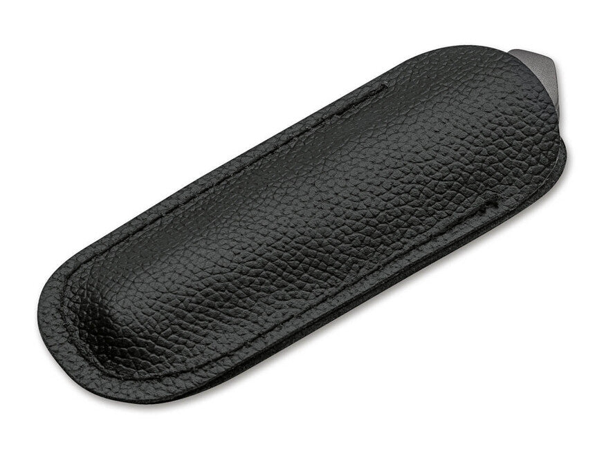 Boker Plus Genios Folding Knife, 7.7 cm, Grey, with Leather Sheath