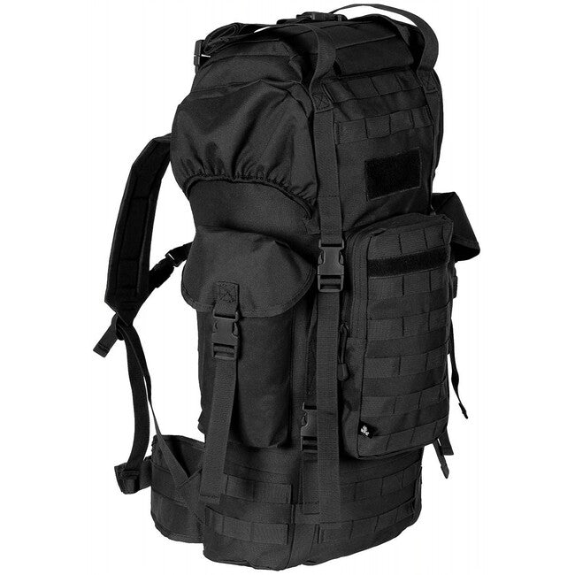 MFH MOLLE Backpack 65L, Aluminum Rod, Black
