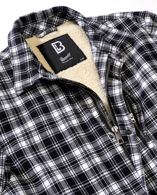 Brandit Classic Sherpa Jacket, White-Black