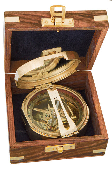 Origin Outdoors Sighting Mirror Classic Compass Brass