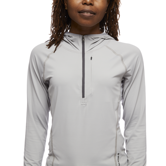 Black Diamond Alpenglow Pro Women's Fleece Hoodie, Pewter