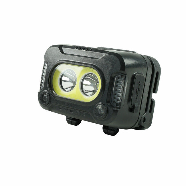Technical Headlamp with Rubber Coating LED CREE XPG-2+LED COB USB-C Red Light Strobe