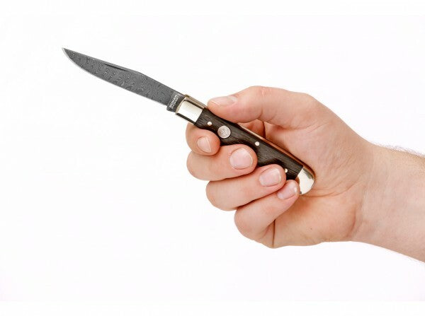 BÖKER® vreckový nôž Trapper Classic 8,3 cm, damašek, dub Bog