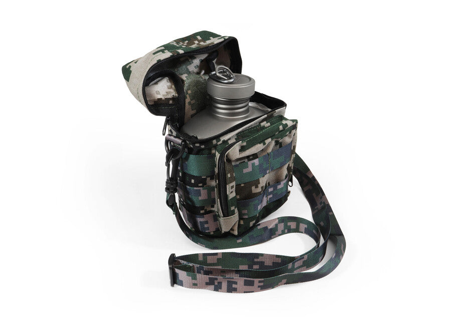 Origin Outdoors Canteen Origin Outdoors Titánová čutora s karabínou a taškou na prenášanie 1 l