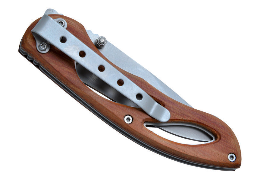 Baladeo ECO160 Maringa Pocket Knife, 8.5cm Blade, 420 Steel, Wood Handle