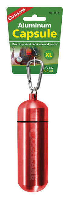 Coghlans Waterproof Aluminum Capsules with Carabiner
