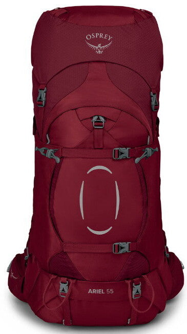 Osprey Ariel 55 II Hiking Backpack, Claret Red