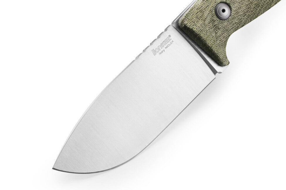 Lionsteel M3 CVG Hunting Knife, Green Canvas Handle