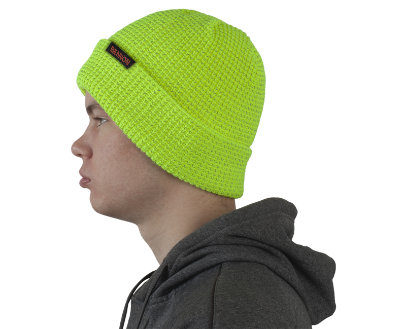 Bennon Reflectos Polyacrylic Beanie, Yellow