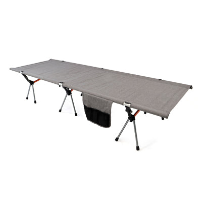 BasicNature Camping Bed Elevated 190 cm, Grey