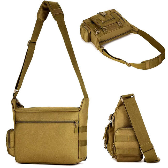 DRAGOWA Tactical Shrapnel Shoulder Bag, CP Black