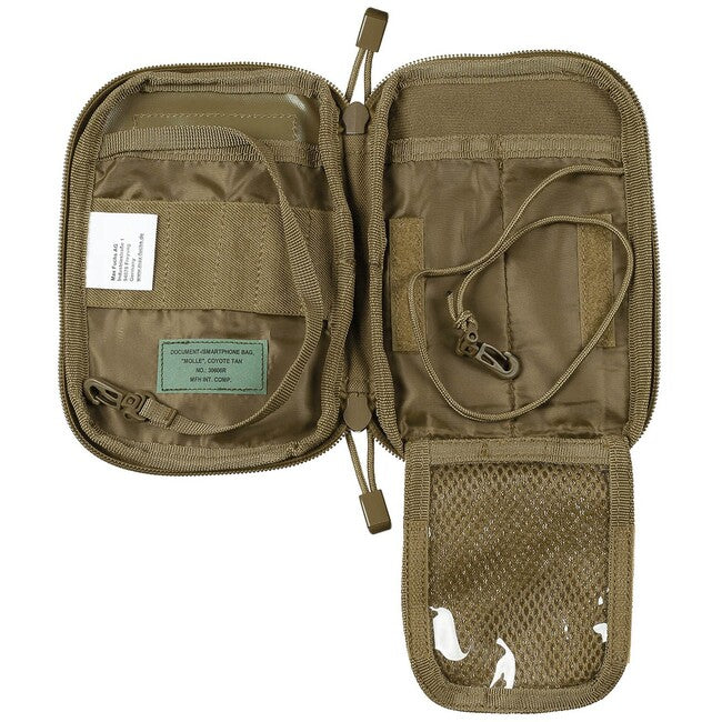MFH MOLLE Document/Smartphone Pouch, Coyote Tan