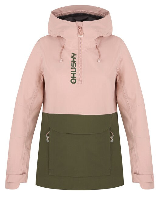Husky Women's Outdoor Jacket Nabbi L, Light Pink/Khaki
