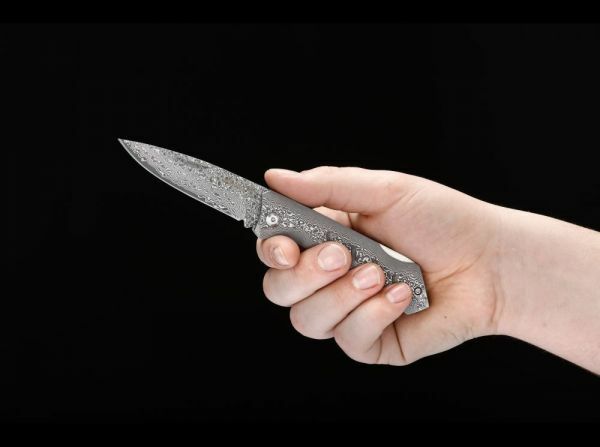Boker Dominator Damascus Pocket Knife, 8.4 cm