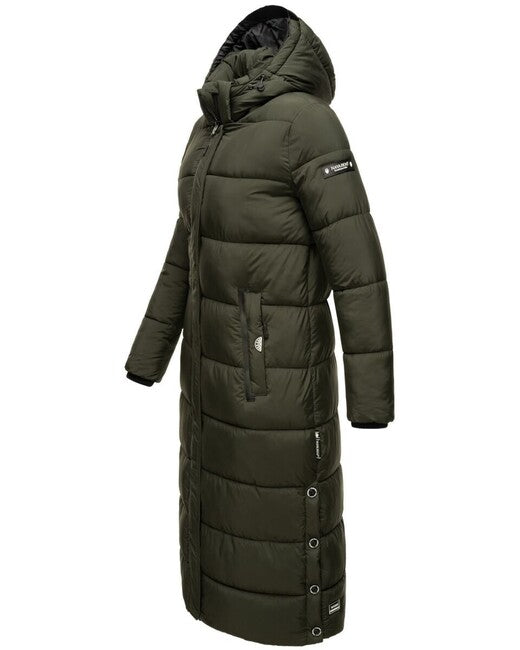 Navahoo Women's Long Winter Parka Isalie, Dark Olive