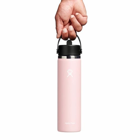 Hydro Flask Wide Mouth Bottle with Straw Cap 24 OZ 710ml, Trillium