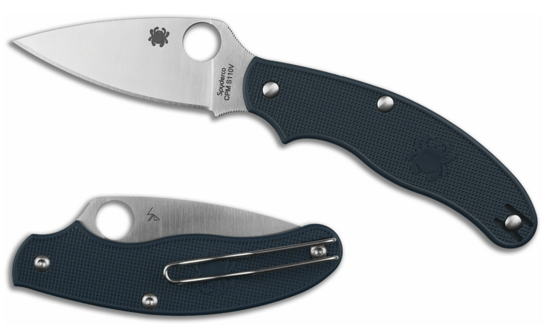 Spyderco UK Penknife Folding Knife, 7.5cm, Navy Blue