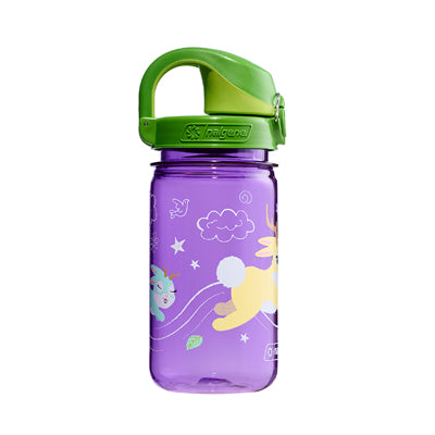 Nalgene Grip-n-Gulp Sustain Kids Water Bottle 0.35L Purple Jackalope